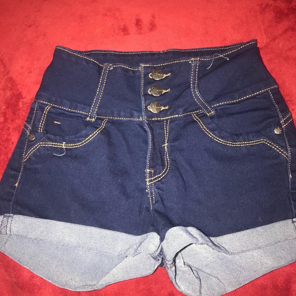 Blue booty shorts